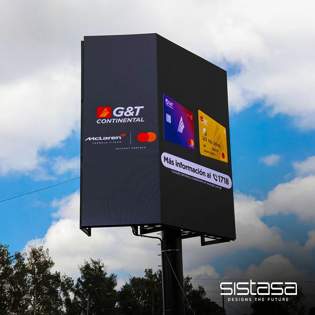 Tótem LED para comunicación visual en exteriores.